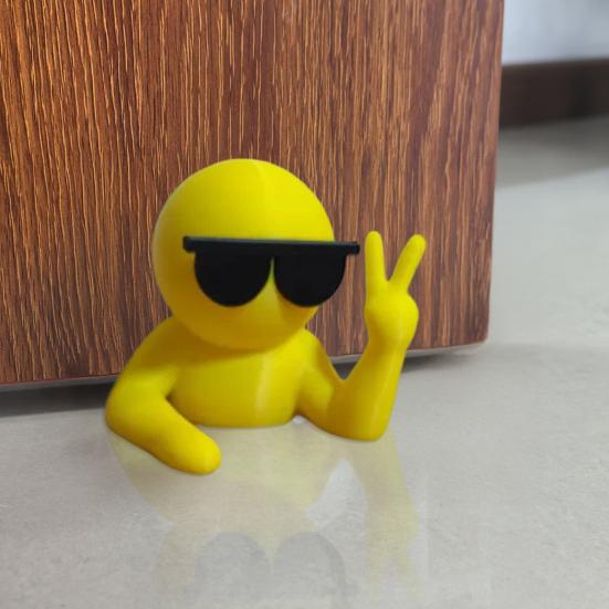 Sunglasses Man Decorative Door Stopper Wedge 3D Printed Anti-slip Windproof No Drilling Anti-collision Carpet Tile Concrete Wooden Floor Doorstop