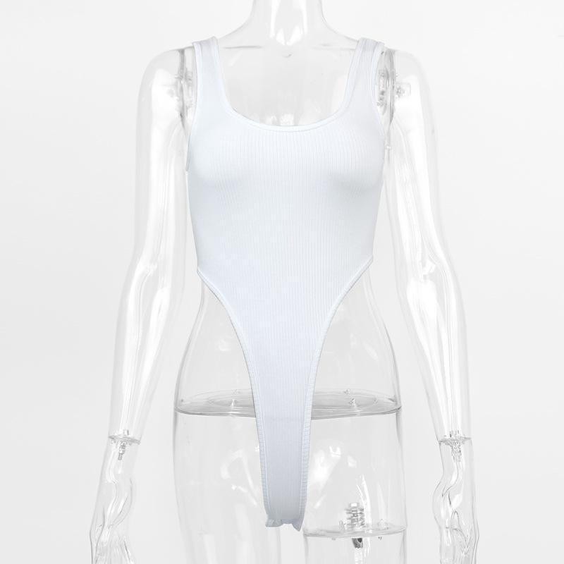 

GMXIA Летний женский сексуальный облегающий жилет без рукавов из хлопка с U-образным вырезом и высоким разрезом S белый