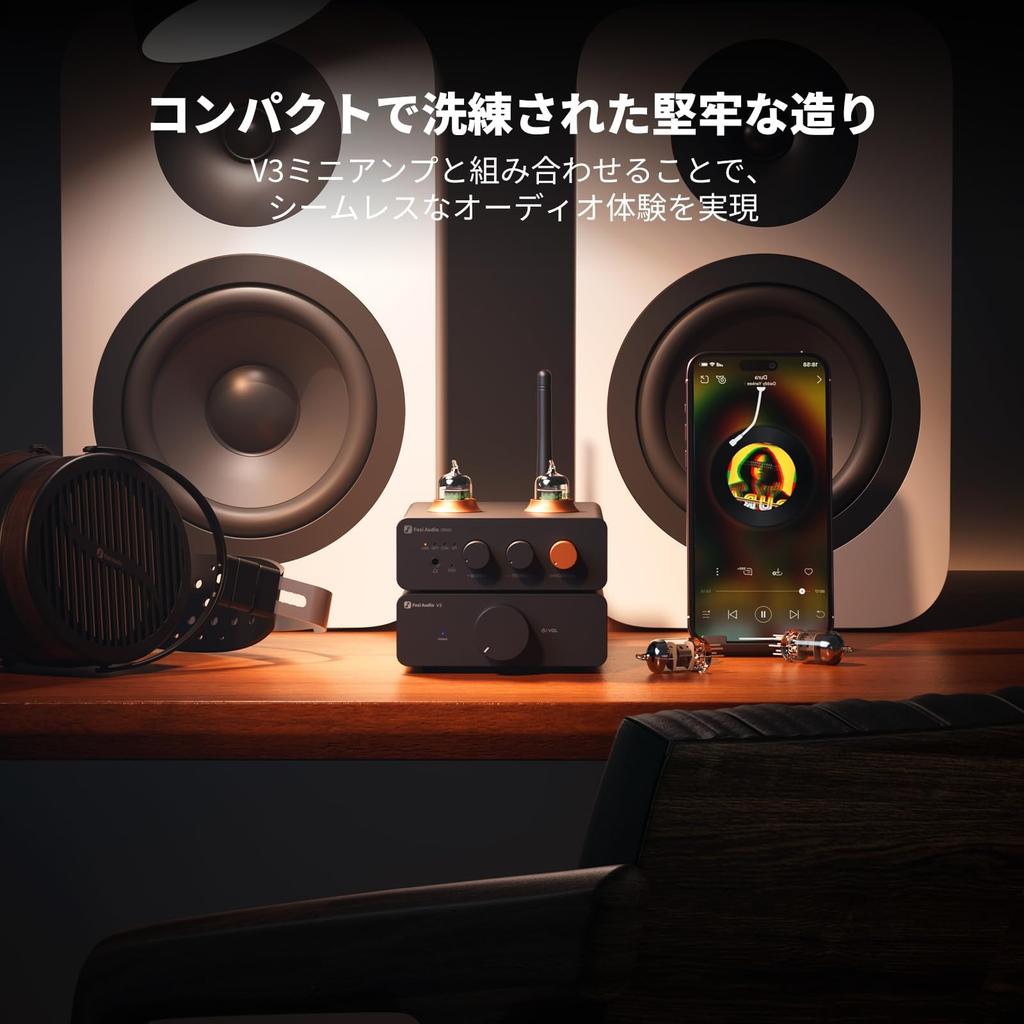 Fosi Audio GR40 Tube Preamplifier with Stereo Headphone Home for Active Digital to Analog Audio Inputs DAC, Amplifier, 3.5mm Audio,