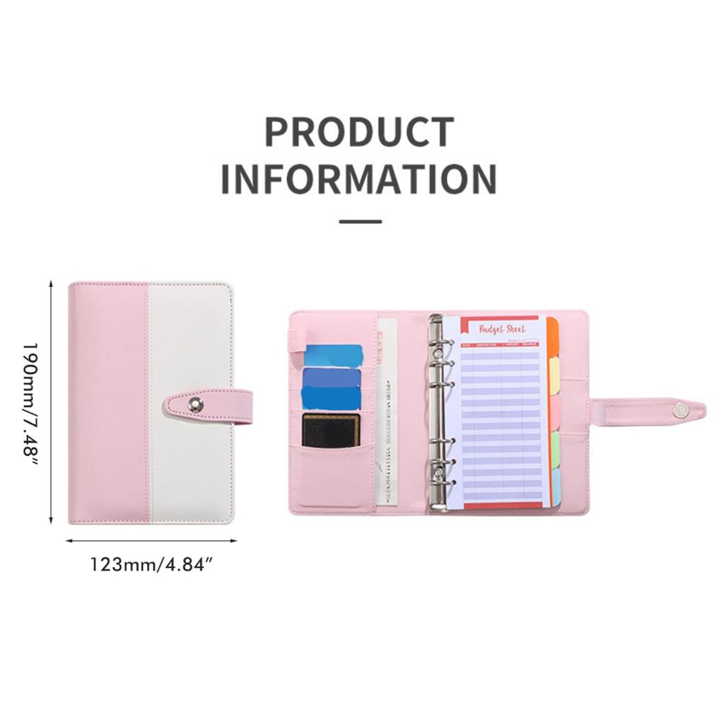 A6 PU Leder Budgetplaner mit Schnalle Budgetplaner Finanzplaner Budgetordner für Budgetierung Sparen