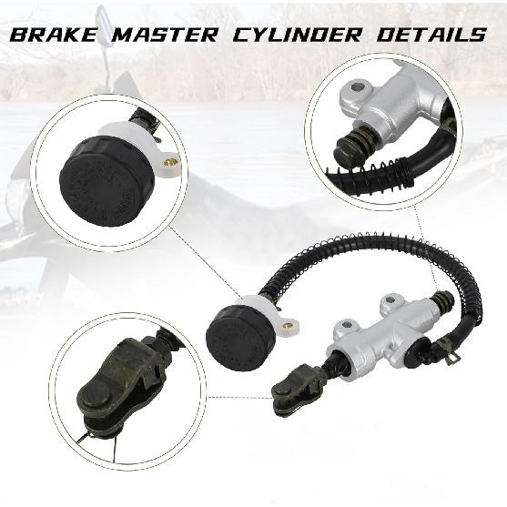 Rear Brake Master Cylinder with Reservoir for Hawk 250,Motorcycle Brake Hydraulic Pump Replacement for Hawk250/Hawk 250cc