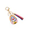 Wooden Plaque Rainbow Wooden Tag Tassel Keychain Love Wooden Tag Rainbow Keyring   Daily Life
