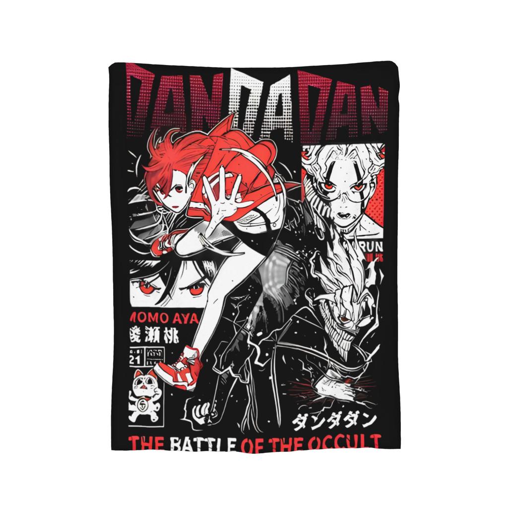 Dandadan Anime Blanket Cover Coral Fleece Plush Okarun Super Warm Throw Blanket for Bedding Couch Bedspread