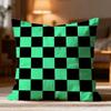Hot Checkerboard Cushion Cover Soft Washable Pillow Case Multi-Scene For Couch Bed Travel Office Use