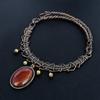 Carnelian Rough Necklace, Natural Gemstone 999 Copper Wire Wrapped Necklace, Handmade Jewelry, Birthday And Anniversary Gift For Her