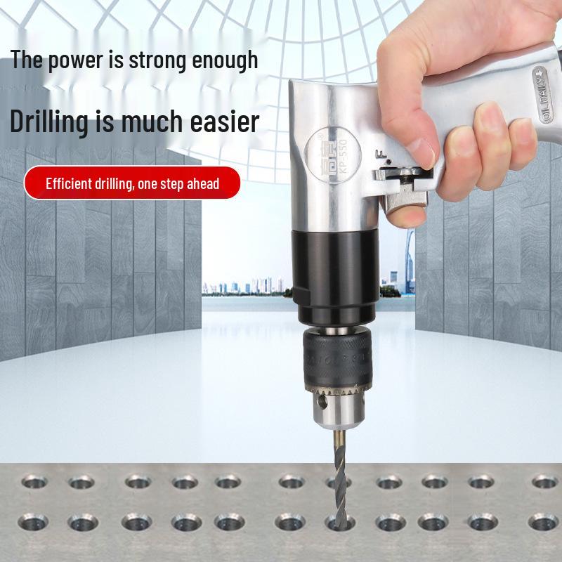 Gaobao 13mm Pneumatic Drill, Gun-Type Air Drill with Speed Control, 10mm Mixer & Hole Opener Tool.