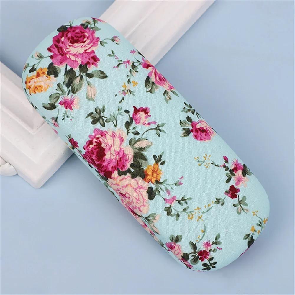 

Чехол для солнцезащитных очков EOENKK Retro Floral, чехол для очков для чтения из ткани с принтом, жесткий защитный чехол для очков, женский футляр для хранения оптических очков