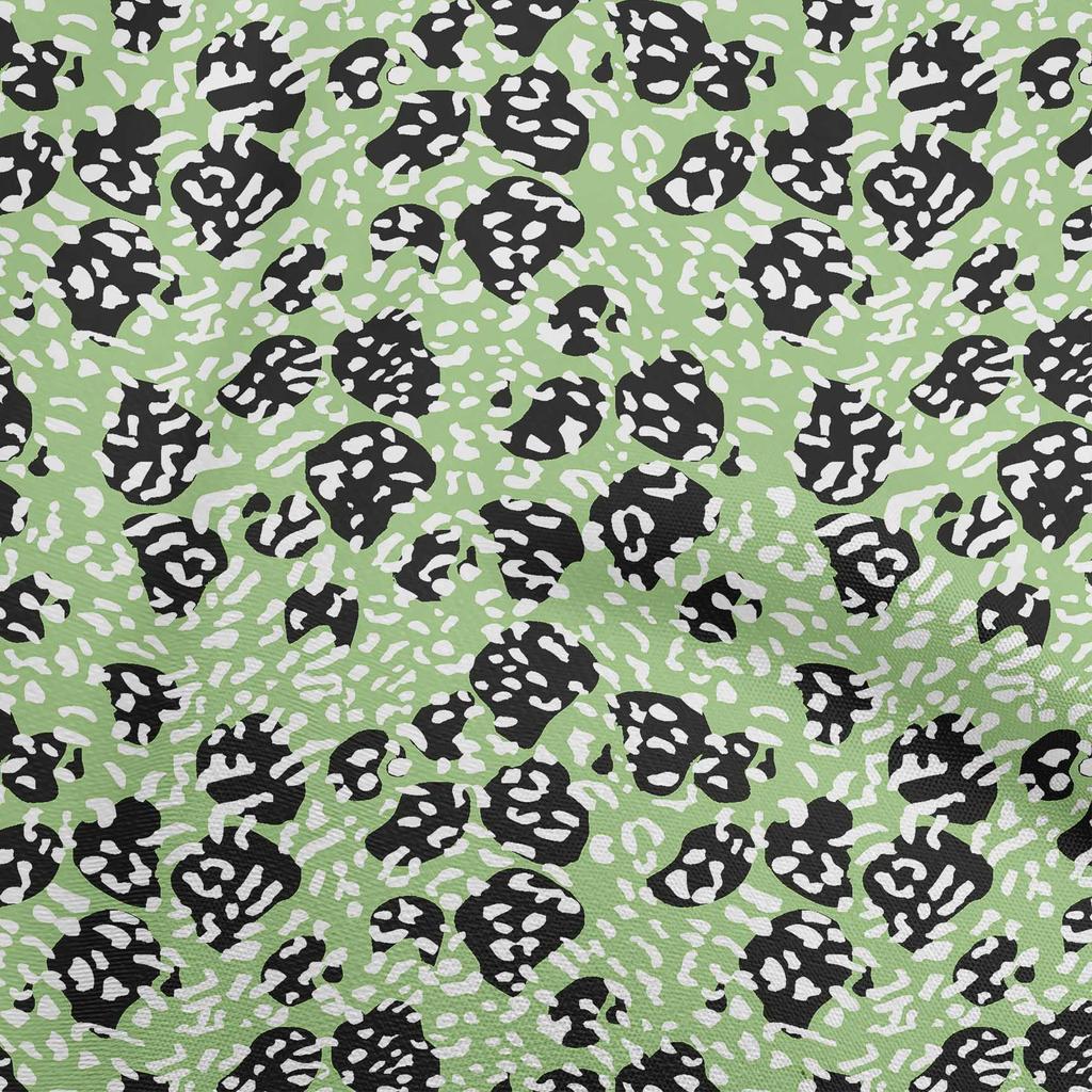 oneOone Βαμβακερό Ποπλίν Γκρι Ύφασμα Δέρμα Ζώου Υλικό Ραφής Πάντα με Μοτίβο Ανά Μέτρο 42 Ίντσες