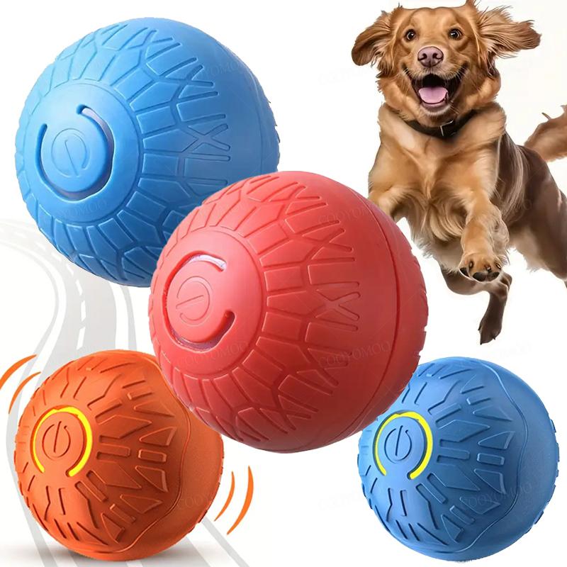 Smart Dog Toy Ball Automatic Interactive Pet Electronic Rolling USB Rechargeable Moving Bouncing for Puppy To Large Dog Chew Toy
