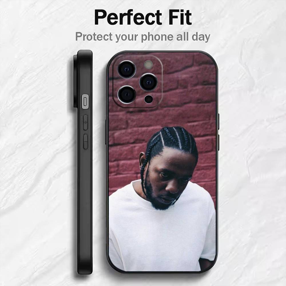 K.Dot-K-Kendrick L-Lamar Phone Case For iPhone17,16,15,14,13,12 Plus,Max Soft Silicone Black Cover