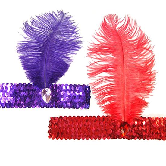 Headband Beautiful Lovely Brilliant Halloween Feather Headwear for Festival