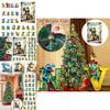 Dinosaur Christmas Countdown Calendar With Acrylic Dinosaur Accessories For Festive Decor