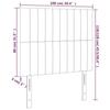 VidaXL Headboards 2 Pcs Black 100x5x78-88 Cm Velvet3116614