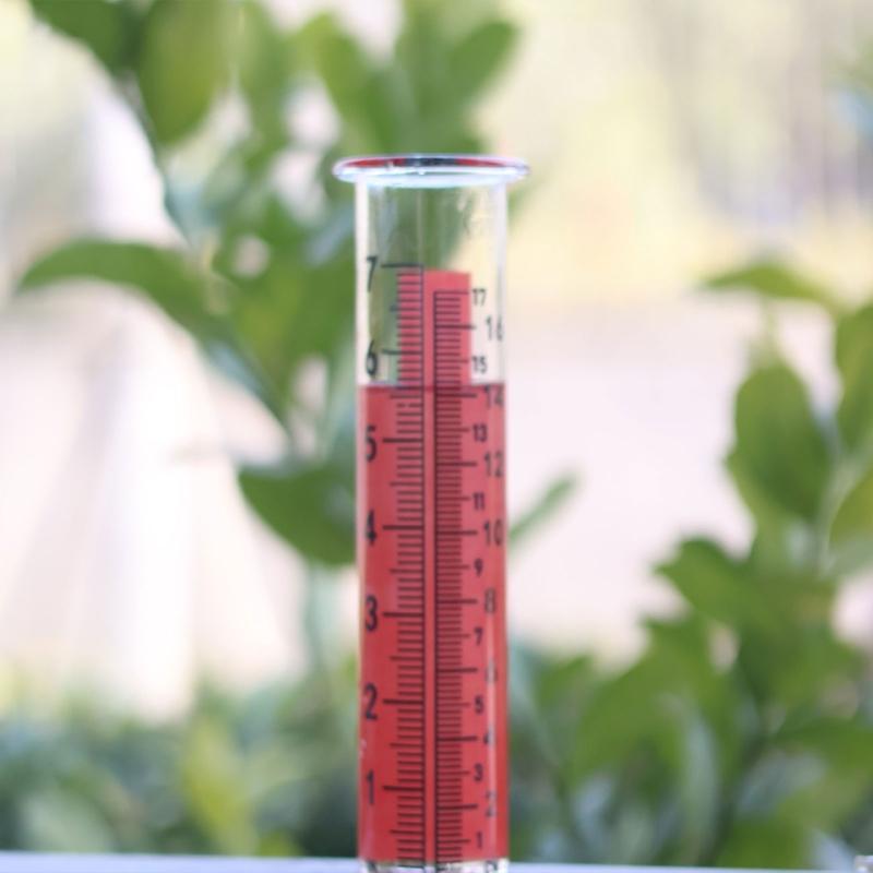Leicht ablesbares Glas-Regenmesser Für den Außenbereich im Garten Regenmesswerkzeug Mit präziser Messung Und tragbarem Design