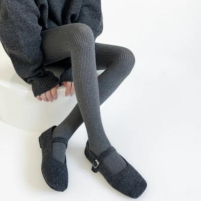 Japanese Striped Leggings In Autumn  Winter Cotton Thigh High Stockings Women Tights  Slim Stockings Large Size Leggings Tights