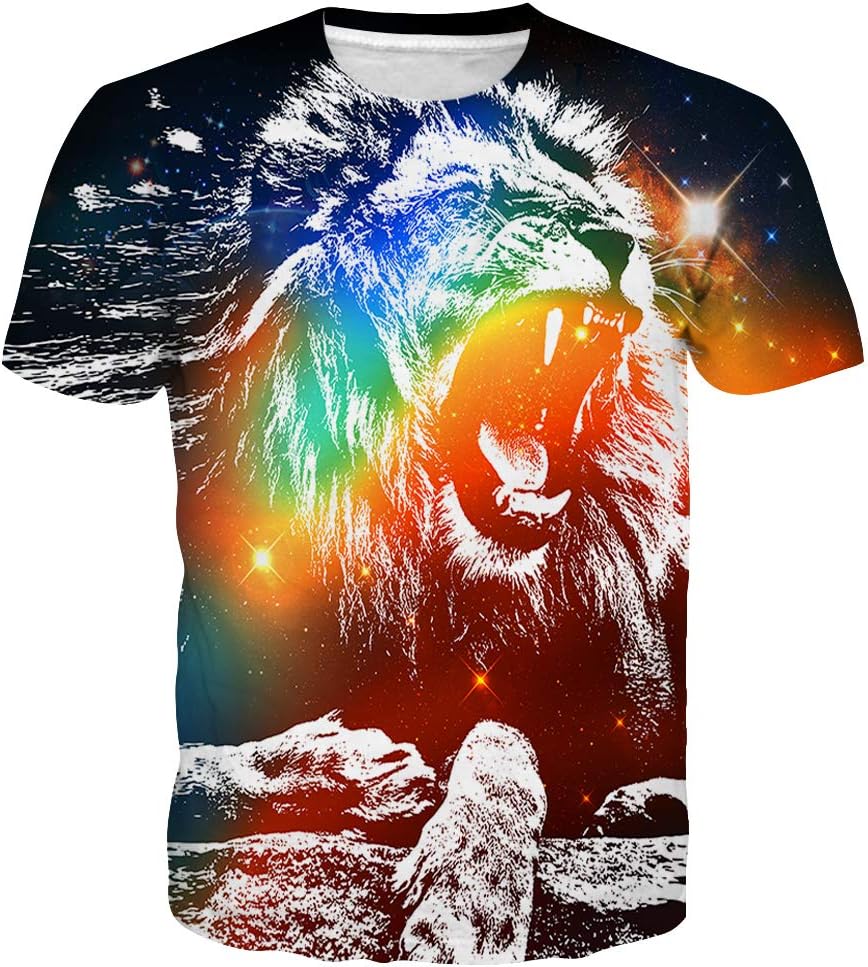 T-shirt Estiva da Uomo in Poliestere 3D Asciugatura Rapida Traspirante Manica Corta T-shirt Casual Colore Tie Dye T-shirt Estiva