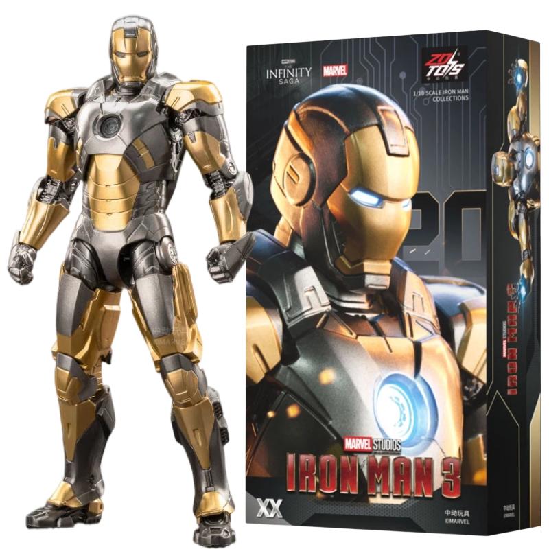 ZDTDS Iron Man Mark 20 Python Man Armor: Mark XX 1/10 Iron Scale Action Figure Iron Man3 Infinity Saga Collectible Model Toys