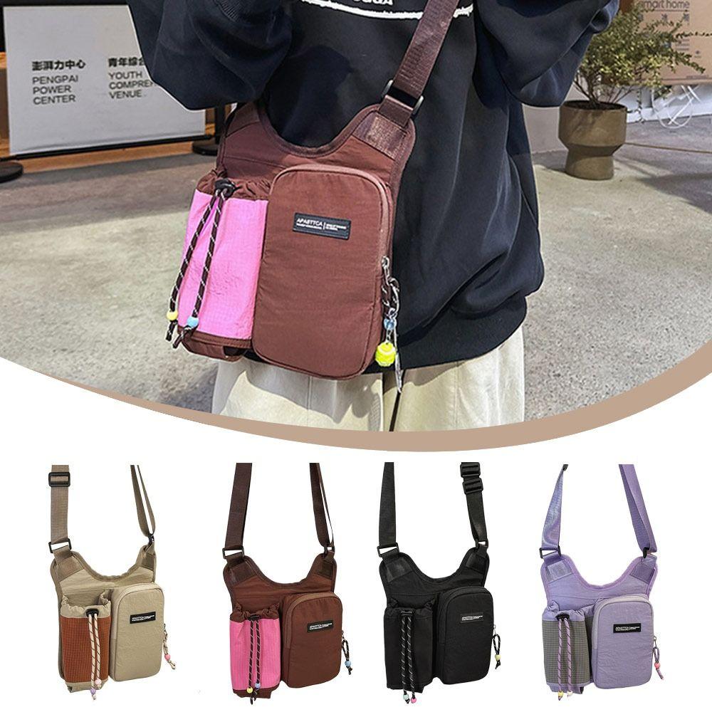 Large Capacity Men's Travel Shoulder Bag Water Bottle Pouch Reusable Stylish Water Bottle Bags Adjustable