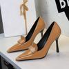 High Heels Low-Cut Pointed-Toe Pumps Combining Elegance Sensuality Ideal Formal Sexy Pumps Women