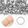 10pcs/lot Stainless Steel Spacer Beads Faceted Loose Corner Beads For DIY Handmade Bracelet Necklace Jewelry Making Accessories