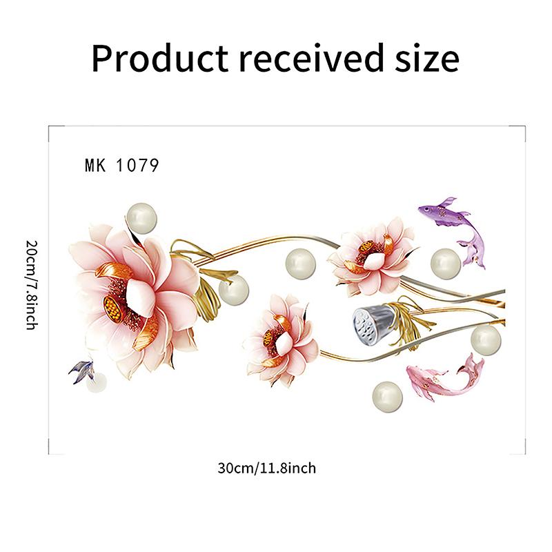 Adesivi per WC Adesivi a Fiori Adesivi Autoadesivi per Bagno Pittura Adesivi Impermeabili Copriwater Pareti del Bagno Adesivi a Fiori