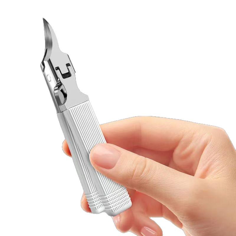 Ultra-Sharp Angled Paronychia Nail Clippers with Large Opening & Anti-Splatter Design for Thick Nails