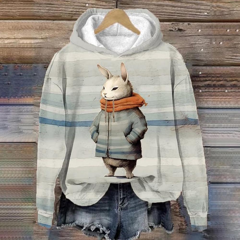 2024 New Women's Hoodie Colour Animal 3d Harajuku Printing Round Neck Tops Sweatshirt Spring/Autumn Fashions Clothing Casual