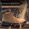 Anti-splash Scalding Welder Real Cowhide Labor Insurance Shoes Protective Shoes Steel Bag Head Anti-smashing Protective Shoes