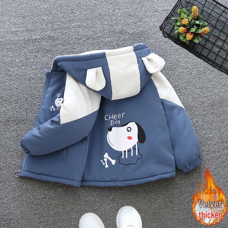 

Boys and Girls Winter Cotton-Padded Fleece-Lined Thickened Parka 2025 90