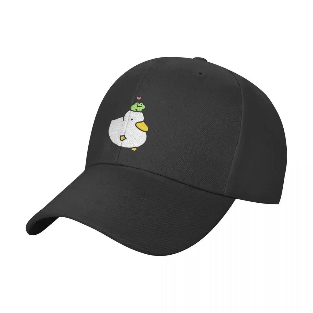 duck and frog Baseball Cap Rugby Big Size Hat Hats Unisex Womens