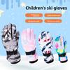Winter Children's Skiing Gloves with Thickened and Velvet Anti Slip Insulation, Outdoor Snow Play, Wear-resistant Gloves, Winter