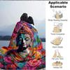1pc Statue, Butterfly Garden Blanket - Lightweight Flannel Fleece with Digital Printing, Soft Warm for Sofa, Travel, Camping, Office Yy251018289