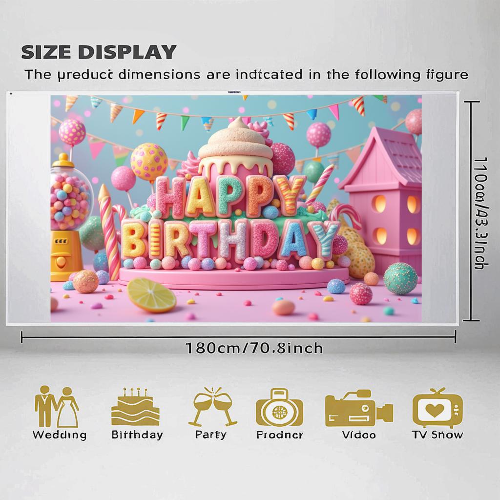 3D Letters Party Decoration Celebration Banner Event Banner for Party Celebration Candy Party
