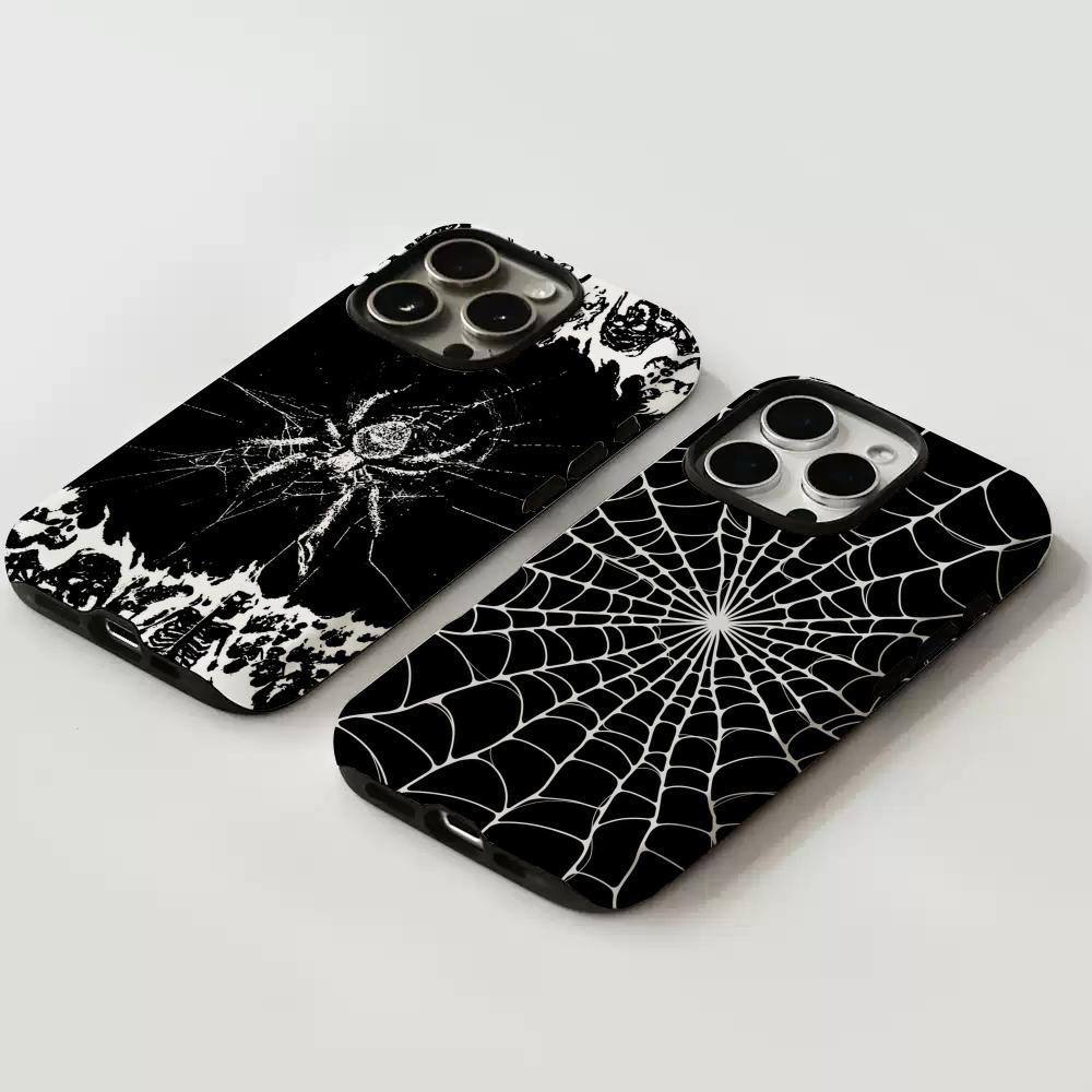 Spider Gothic Style Art Painting Design Phone Case Film Shell For iPhone 17 16e 16 15 14 13 12 11 Pro Max Plus XS