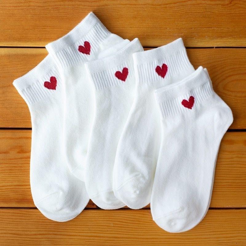 Chaussettes d'été pour femmes Amour Respirantes Adorables Transpirantes Respirantes Preppy