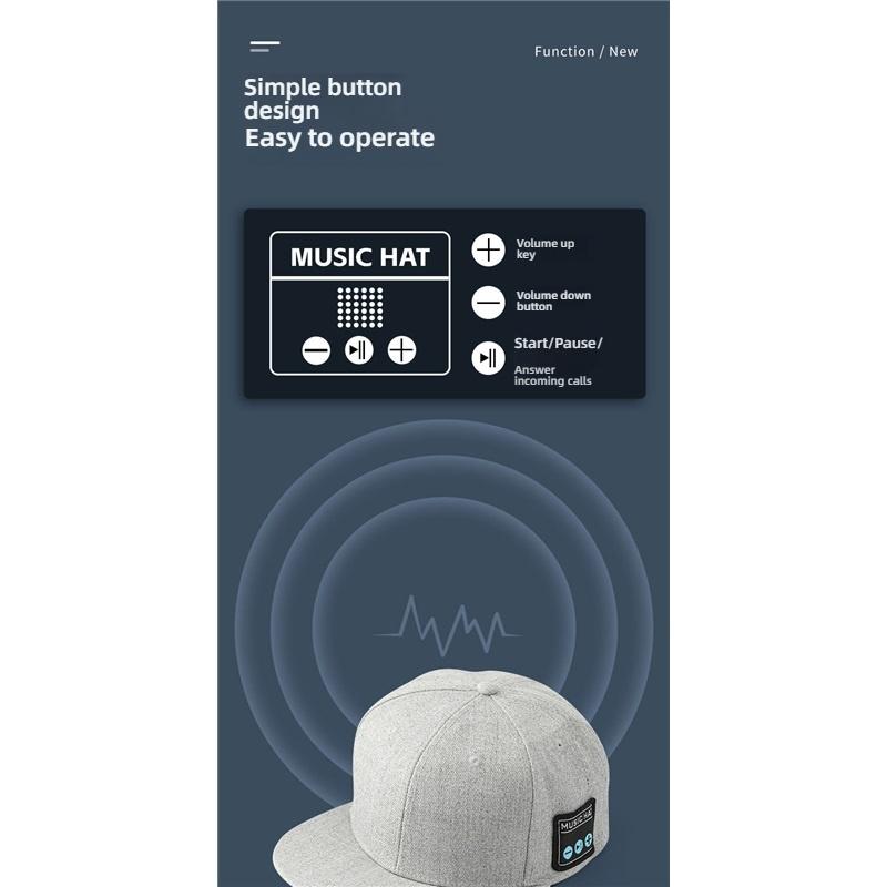 Bluetooth 5.4 music sun hat sports golf baseball cap audio hat