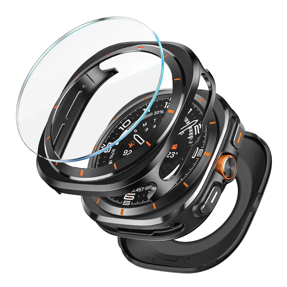

Алюминиевый Сплав Чехол+Защитная HD Пленка для Samsung Galaxy Ultra Watch 47мм Металлический Чехол Защитная Крышка Экрана Для GALAXY ULTRA 7 Galaxy Ultra 47mm