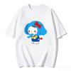 2026 New Summer HelloKitty Cute Graphic Tee Casual Short Sleeve Cotton Top for Women Girls Kawaii Cartoon Print Streetwear