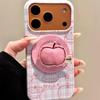 Korean Pink Apple Magnetic Stand for MagSafe Phones, Strong Adsorption Desktop Mount