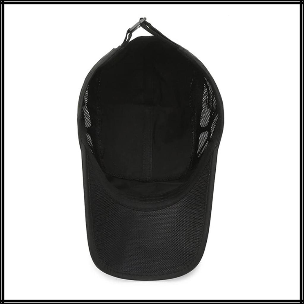 Mesh Cap SPORTS Logo Hat Sports Running Lightweight Quick Drying CA510 [White Fang] Men's Women's (Navy)