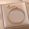 Colorfast Korean-Japanese Titanium Steel Women's Bracelet - Versatile, Fashionable Hand Jewelry.