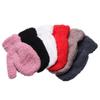 Old Hot Sale Lovely Cartoon Soft Warm Kids Gloves Candy Color Coral Plush Mittens Full Fingers