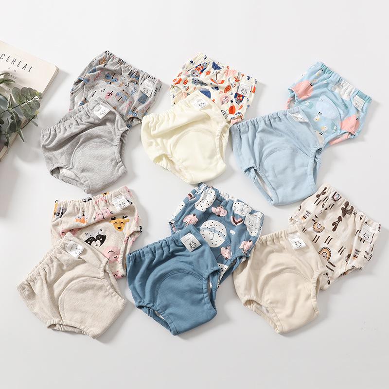 Shabumoto Baby 4-Layer Cotton Learning Pants - Leak-Proof, Breathable & Washable Toddler Training Pants