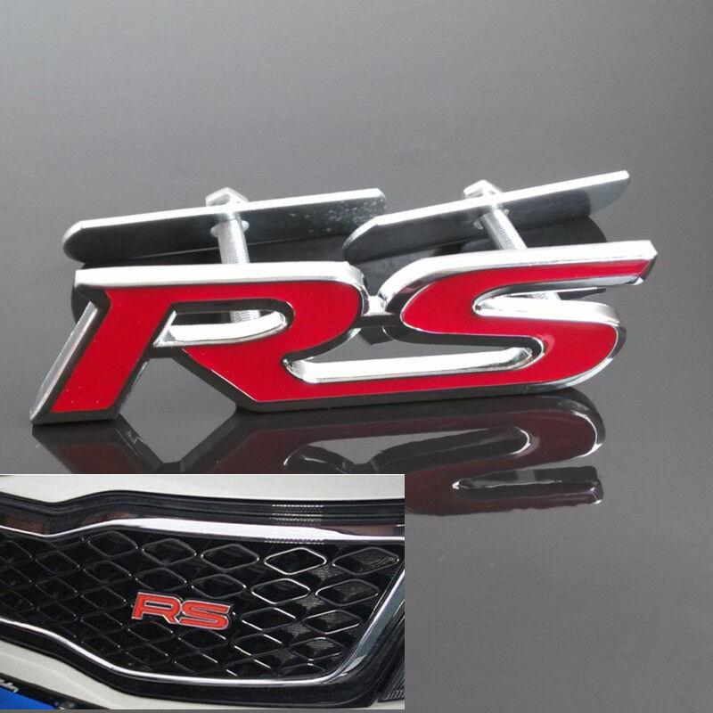 

Автомобиль 3D Металл RS Передняя решетка радиатора Решетка радиатора Эмблема капота Значок Эмблема гонок Deacl Sport