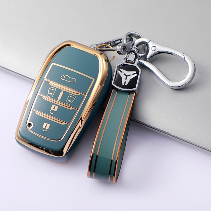 5 Buttons Tpu Car Key Case Cover For Toyota Chr Hilux Fortuner Land Cruiser 200 Camry Corolla Crown Rav4 Highland Shell Fob