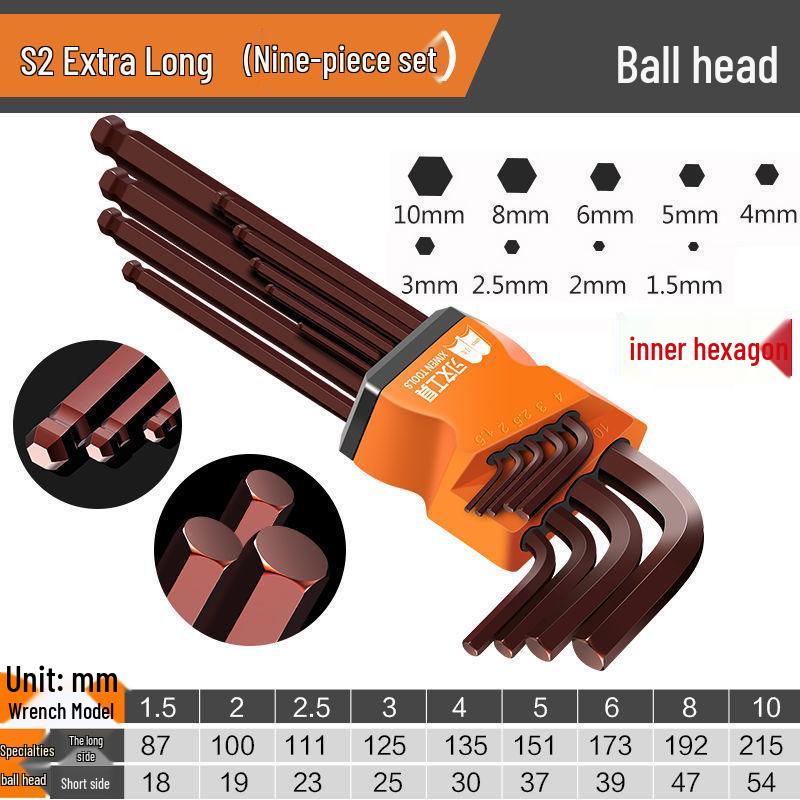 Dezhi Hex Key & Screwdriver Set - High Hardness Carbon Steel