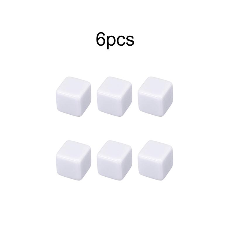 6/10pcs Blank Six Sided Dice Acrylic White Table Games for Board Games Party Gathering Leisure And Entertainment Props TMZ
