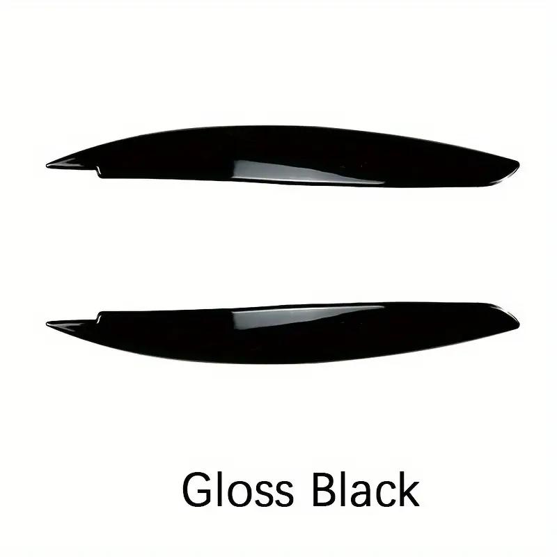 ABS Glossy Black Car Headlight Eyebrows Eyelids For BMW 1 Series E81 E82 E87 E88 118d 120i 120d 123d 130i 2004-2014