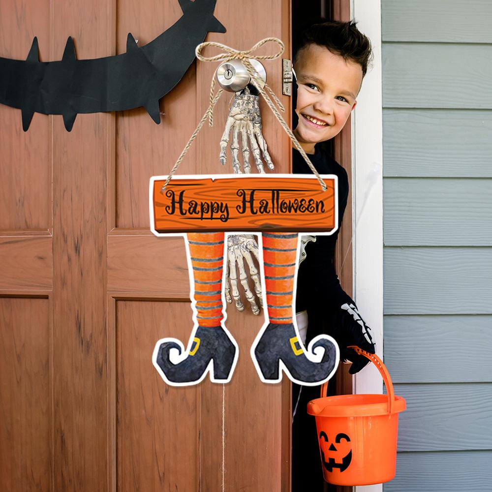 Halloween Theme Party Creative Spooky Castle Paper Door Hanging Party Scene Decoration Decoration Halloween Door Decoration