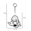 Creative Pull Play Egg Cat Keychain Fidget Toys Cute Funny Rotatable Acrylic Bag Pendant For Women Keyring Purse Bag Accessory